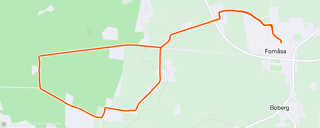 Map of the activity, Afternoon Run