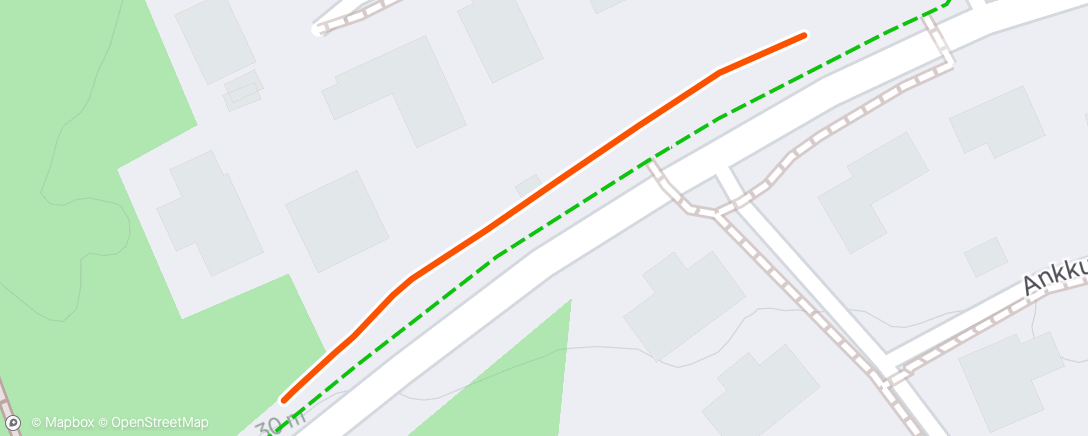 Map of the activity, Afternoon Run
