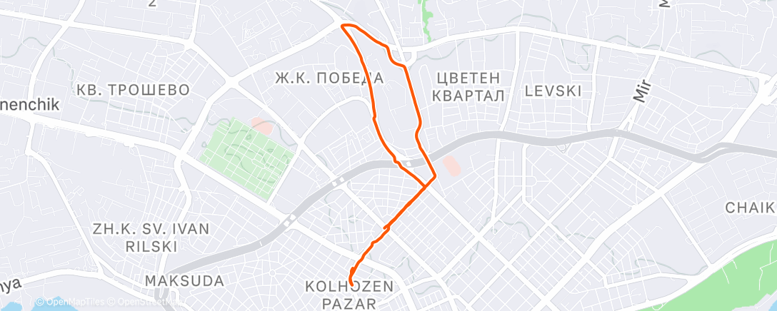 Карта физической активности (☀️ Варна Lunch Run)