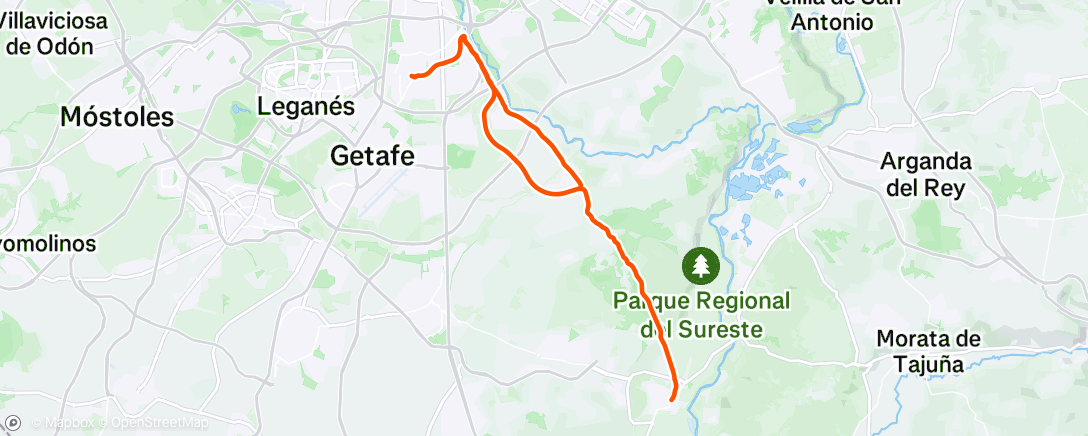 Map of the activity, Bicicleta por la tarde