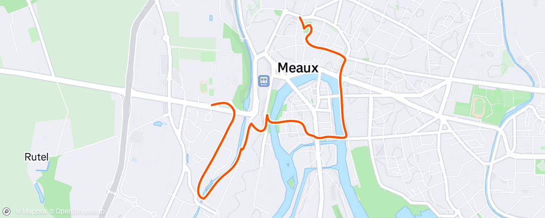 Map of the activity, 137 de FC sur 5km 😊.