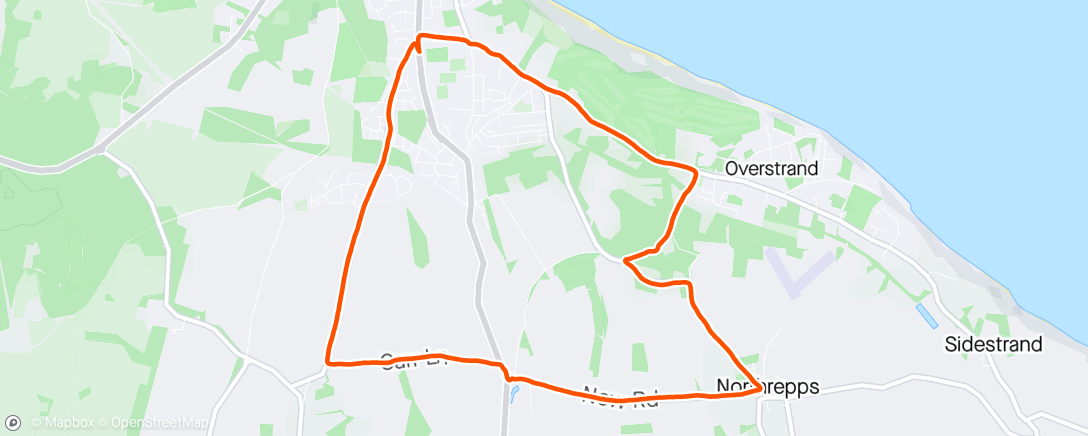 Map of the activity, Easy Club Run