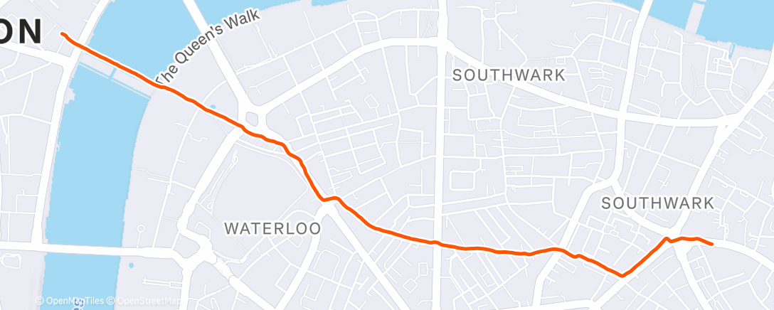 Map of the activity, Night Walk