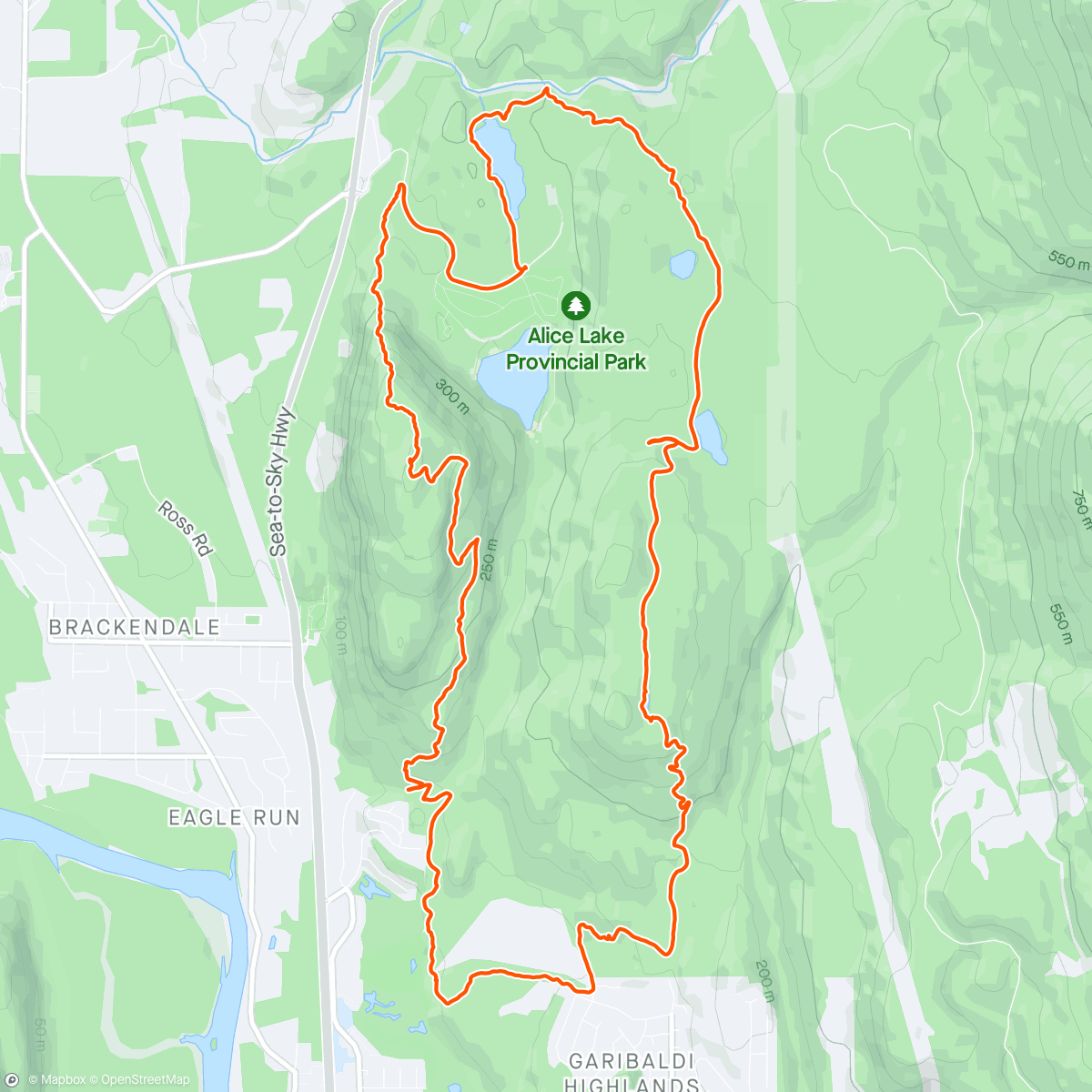 Karte der Aktivität „Four Lakes Trail 🇨🇦”