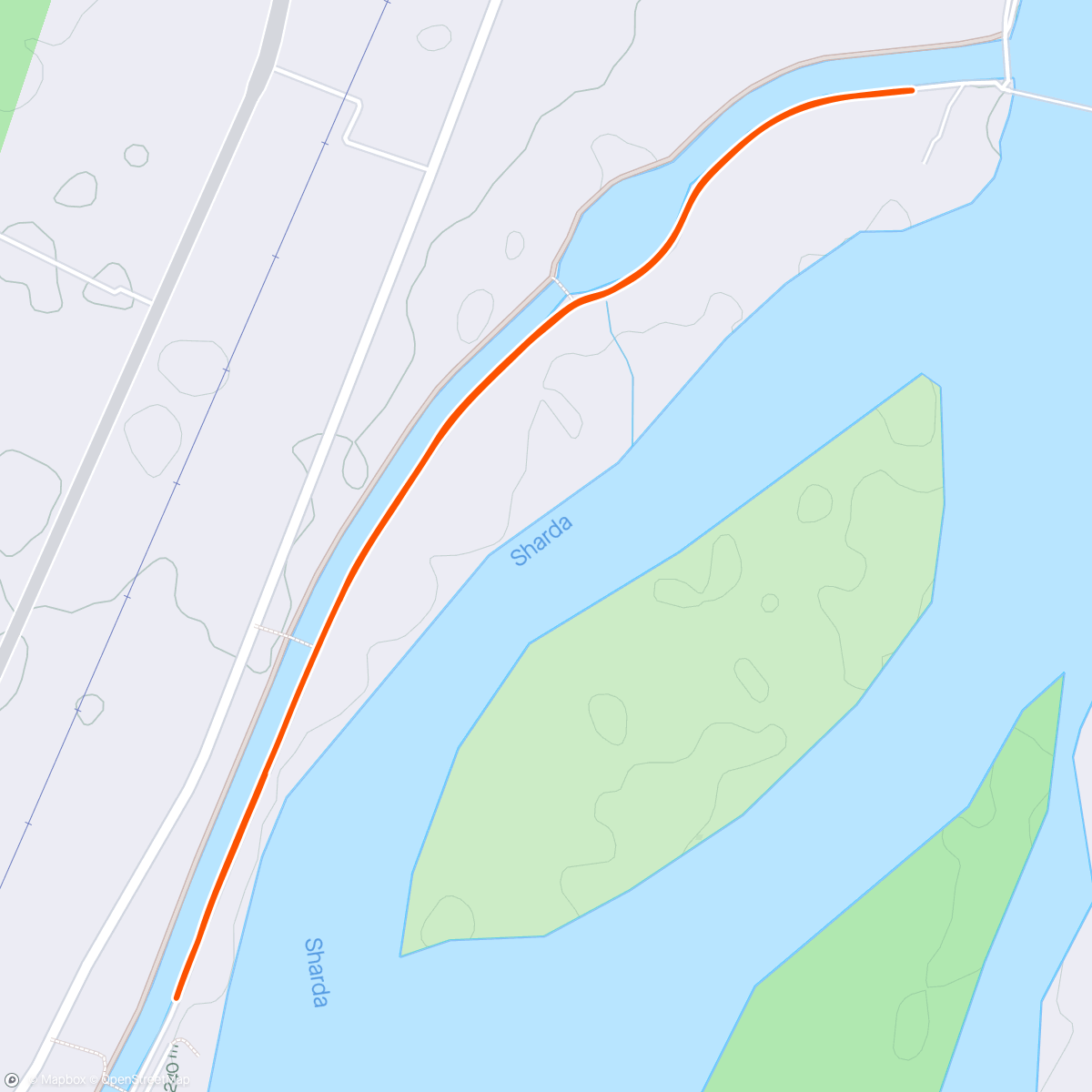 Map of the activity, Morning Run 5k