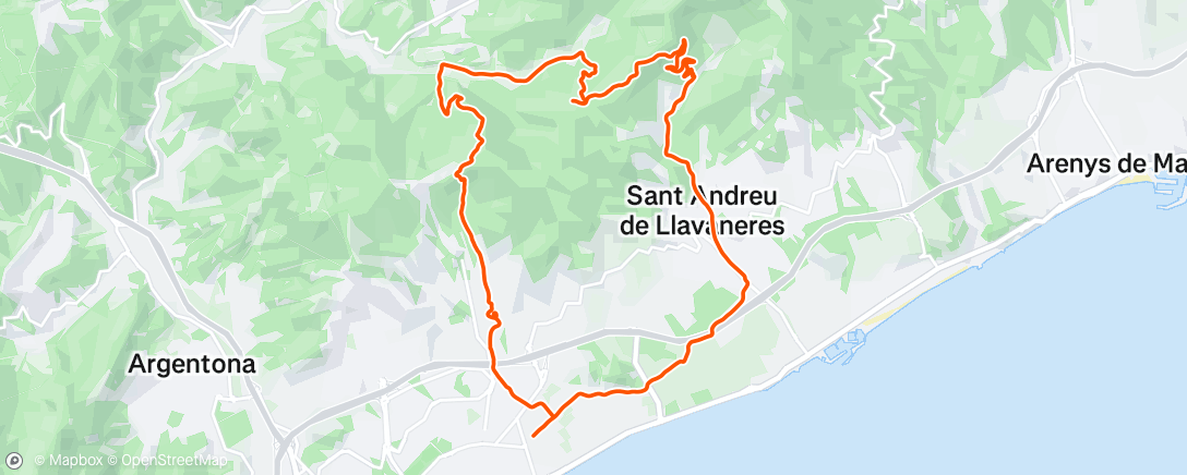 Map of the activity, Bicicleta por la mañana