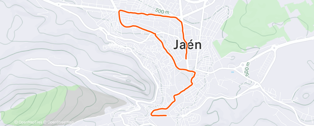 Карта физической активности (Night Run)