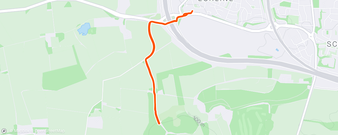 Map of the activity, 15mins continuous hills
