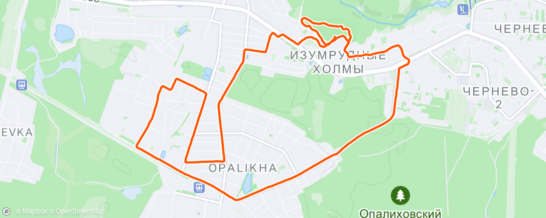 Map of the activity, Night Run