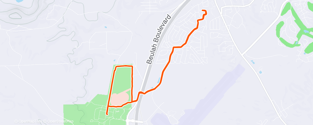 Map of the activity, Morning Run