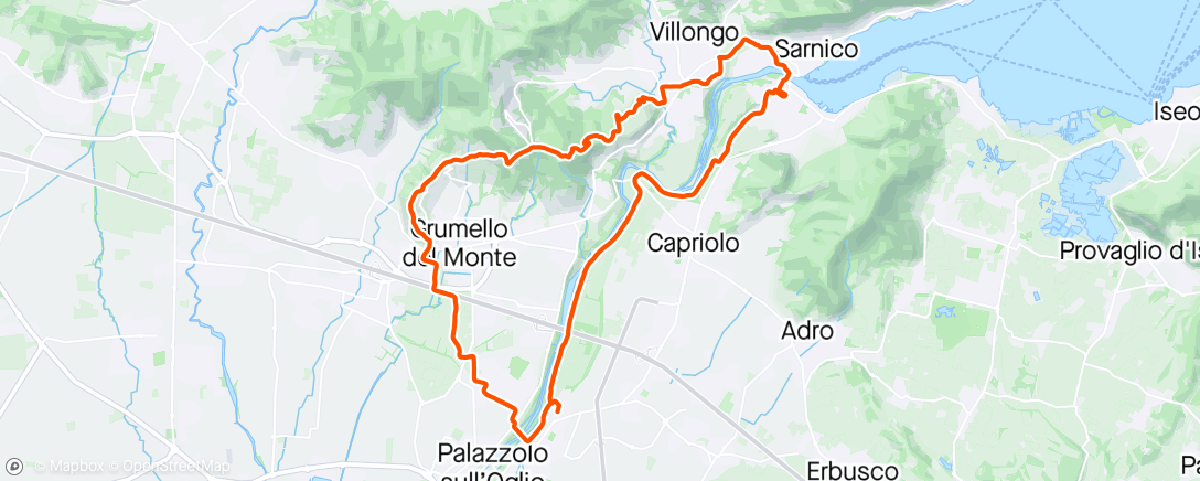 Map of the activity, Gandosso terre rosse e sariola