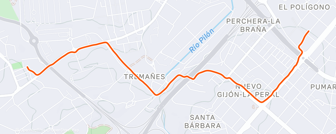 Map of the activity, Caminata de mañana