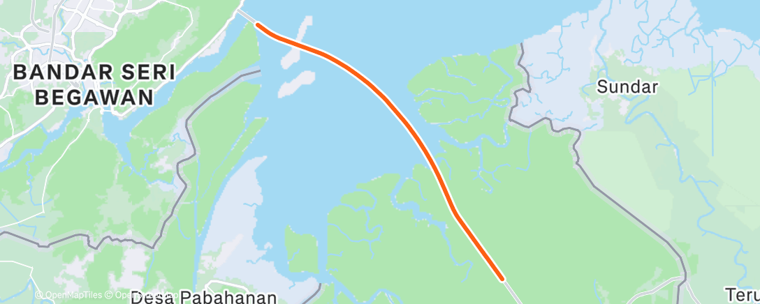 Map of the activity, Brunei Half Marathon!