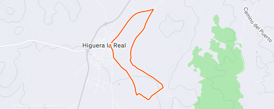 Map of the activity, Carrera de montaña a la hora del almuerzo