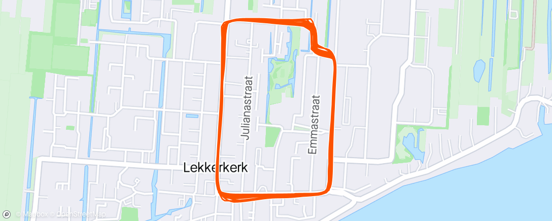 Map of the activity, Ronde van Lekkerkerk