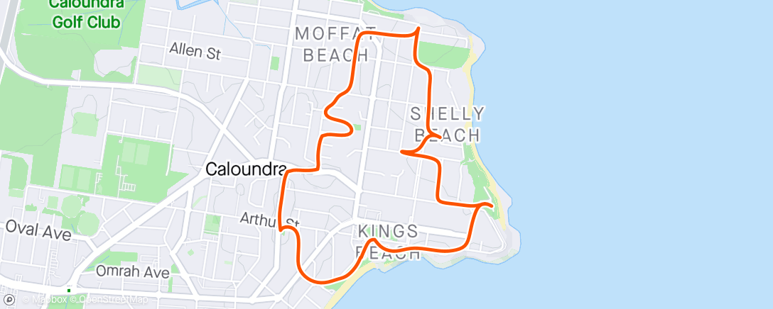 Map of the activity, Kings Beach Night Orienteering