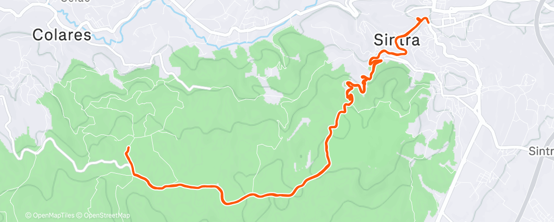 Map of the activity, Corrida matinal