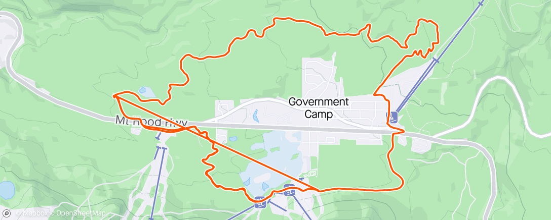 Map of the activity, Government Camp Loop x2 w/N