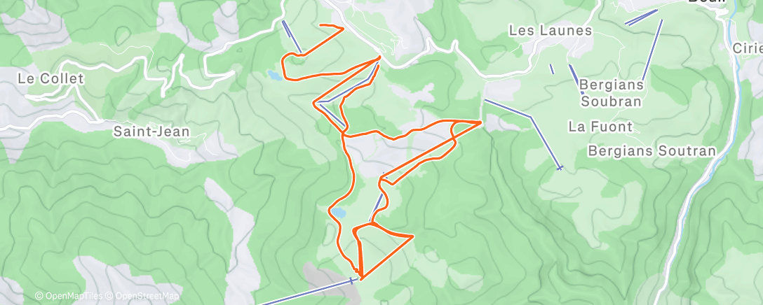 Карта физической активности (Ski alpin le midi)