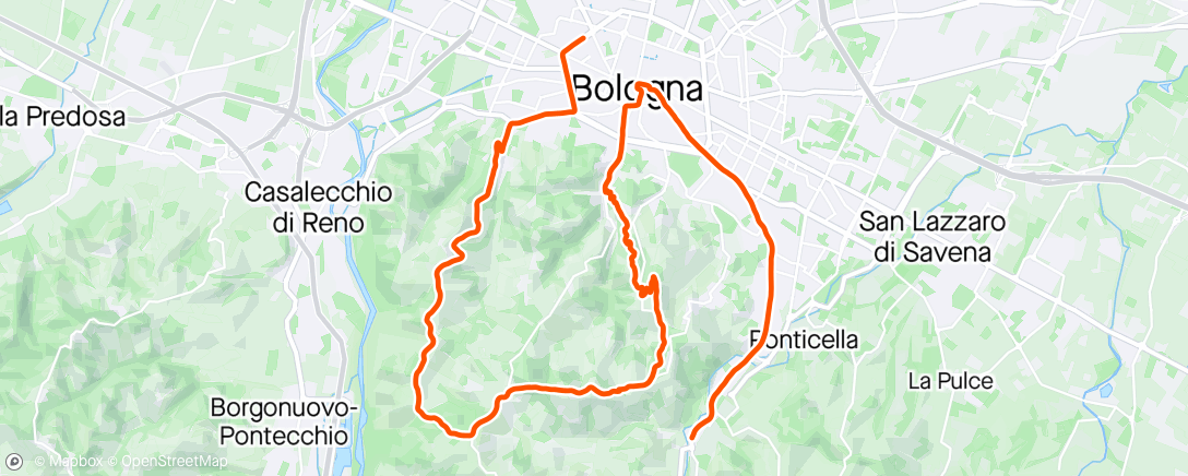 Map of the activity, Colli serale