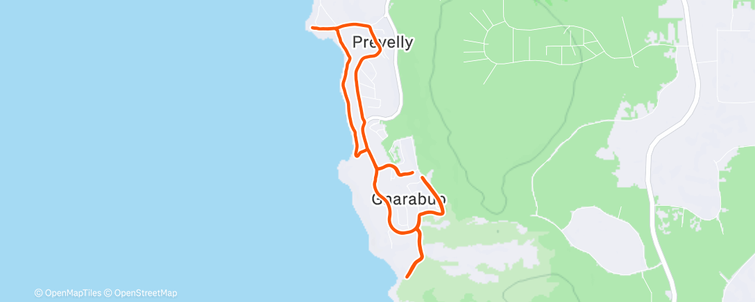 Map of the activity, Margaret river shakeout w Ruth