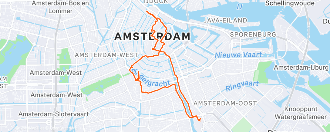 Карта физической активности (Ochtendwandeling)