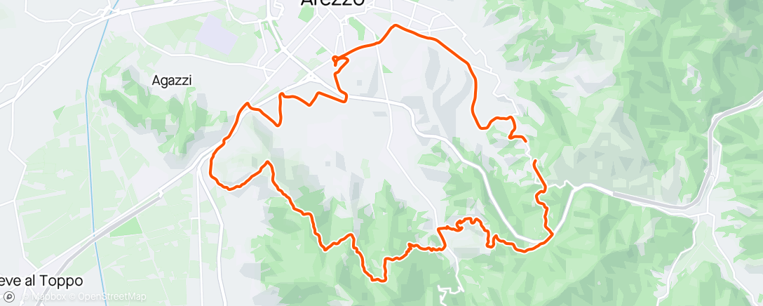 Карта физической активности (Sessione di mountain biking pomeridiana)