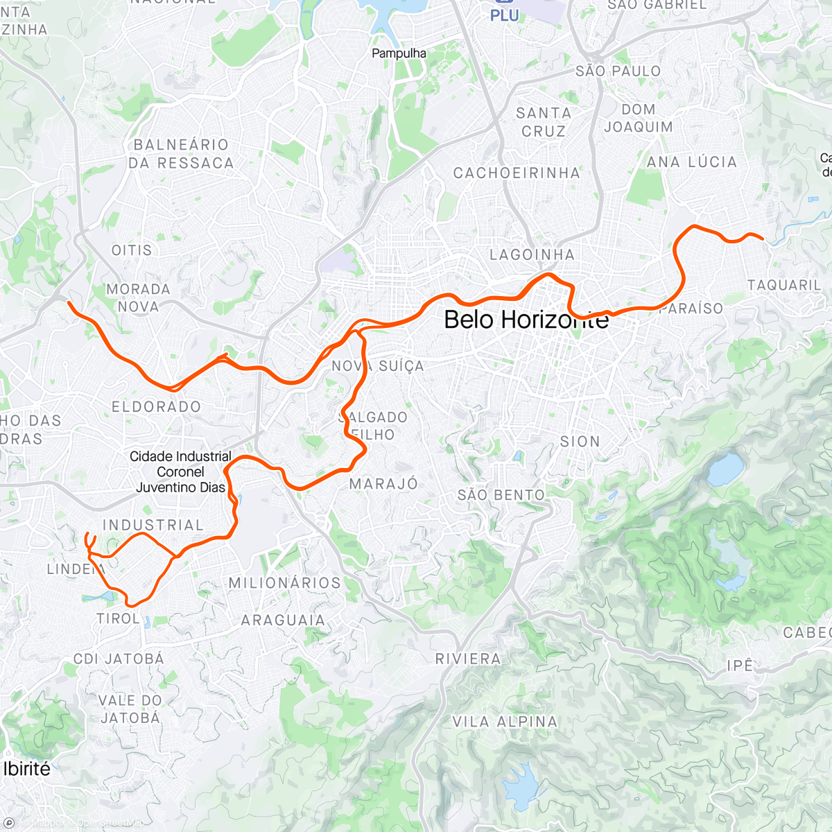 Karte der Aktivität „Casa/ Tereza/ Andradas/ Via Expressa”