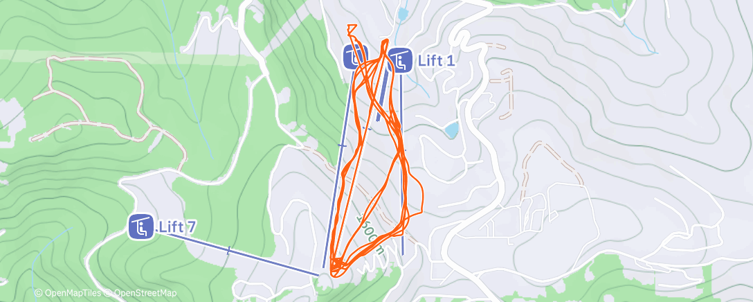 Map of the activity, Afternoon Alpine Ski
