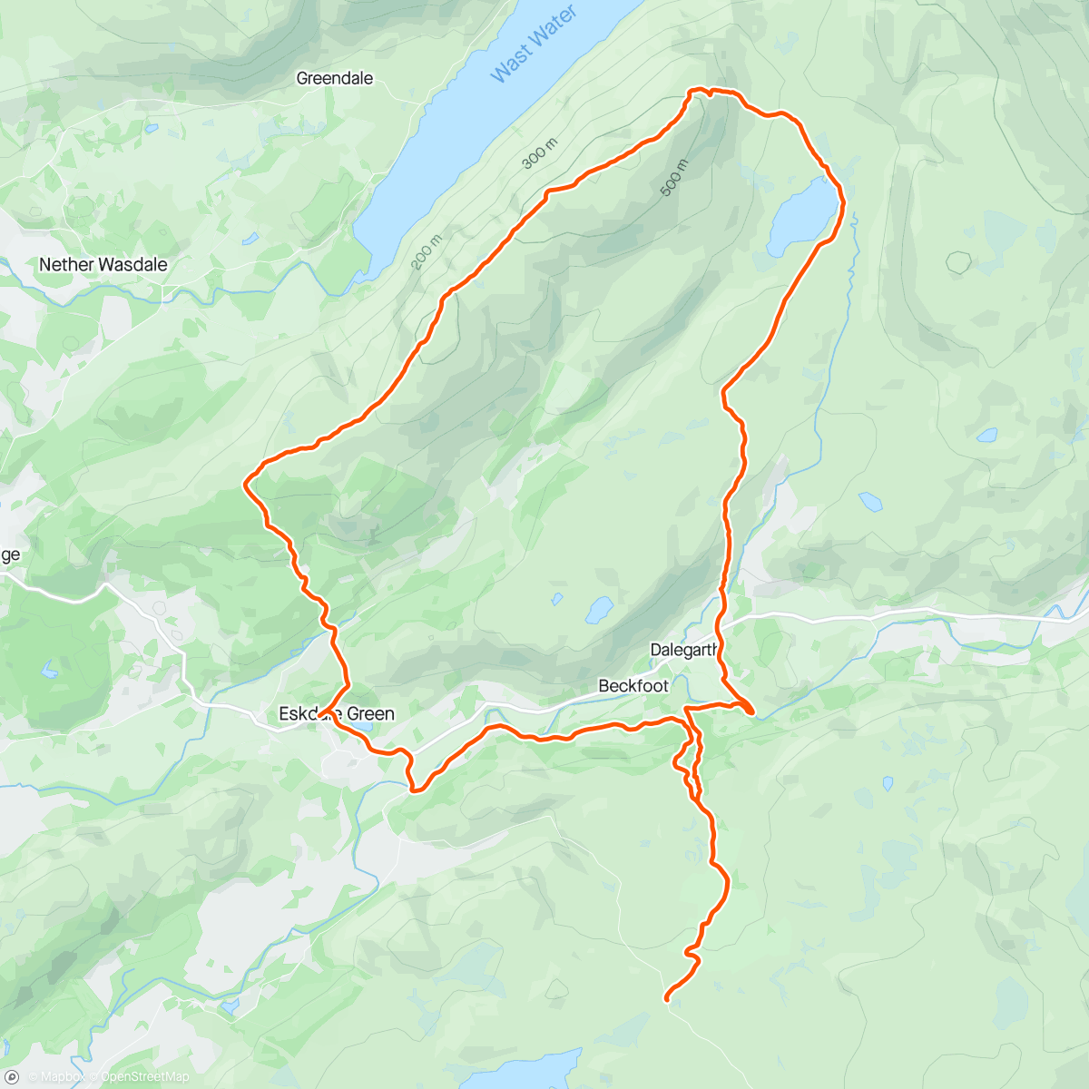 活动地图，Lake District Mountain Bike Ride with Ainsey