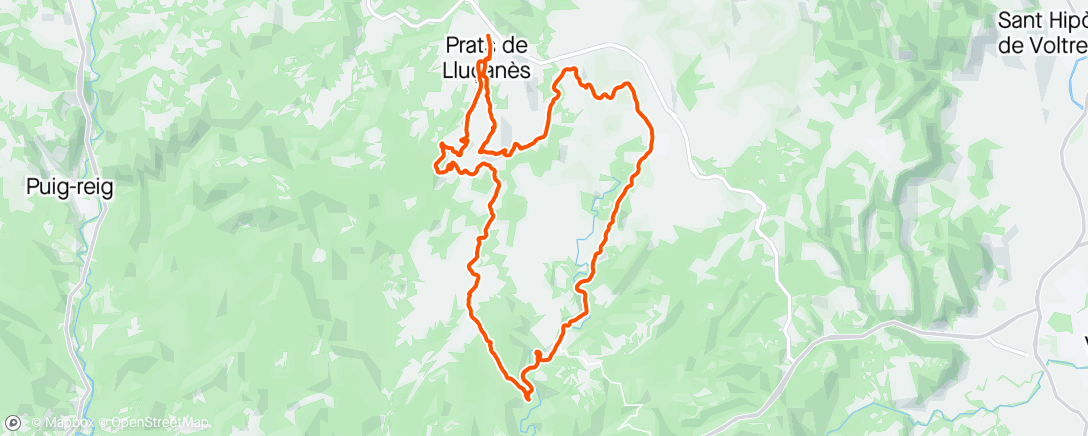 Map of the activity, Gravel Prats de Lluçanès