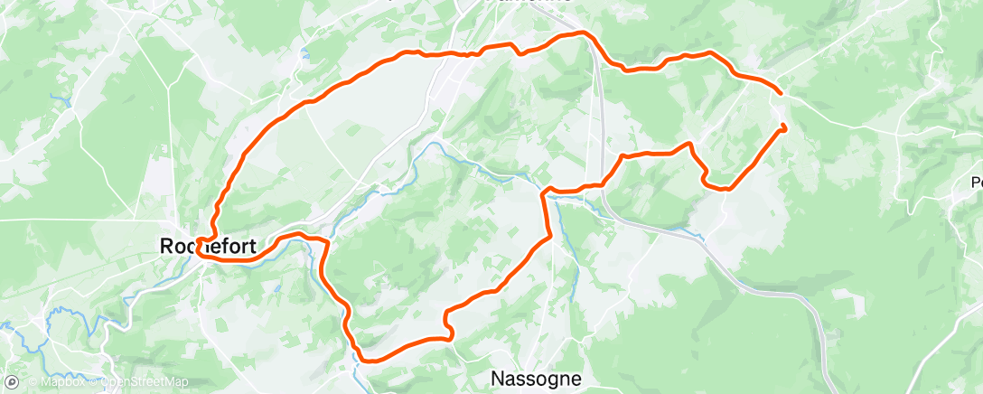 Map of the activity, Sortie vélo le matin