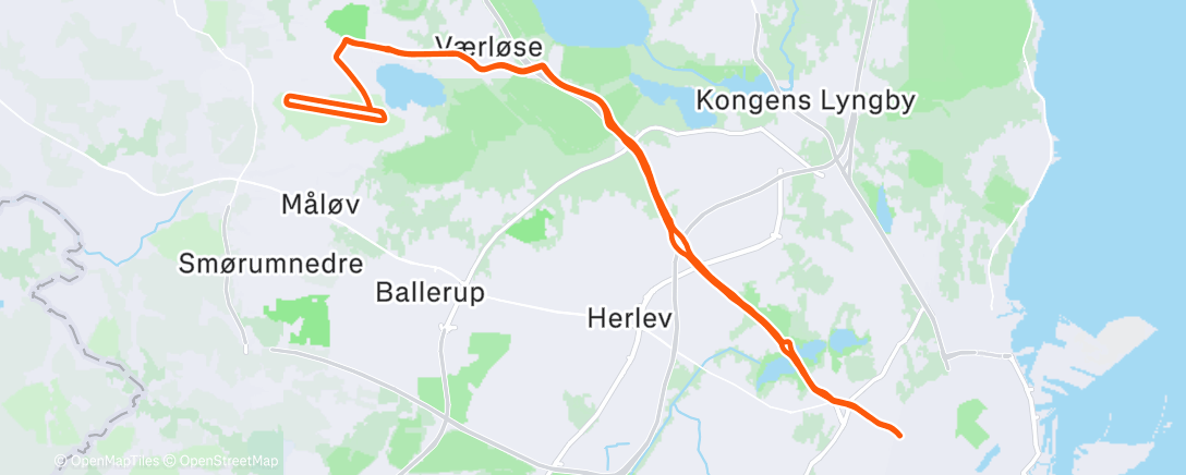 Map of the activity, Afternoon Ride