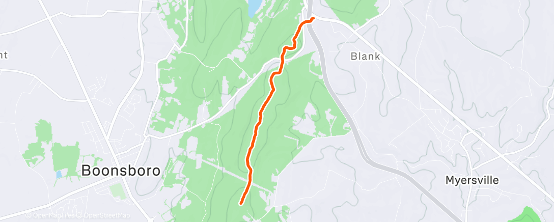 Map of the activity, Morning Hike