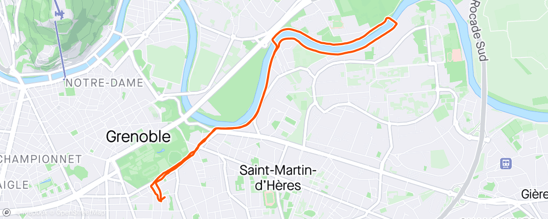 Map of the activity, Footing soirée
