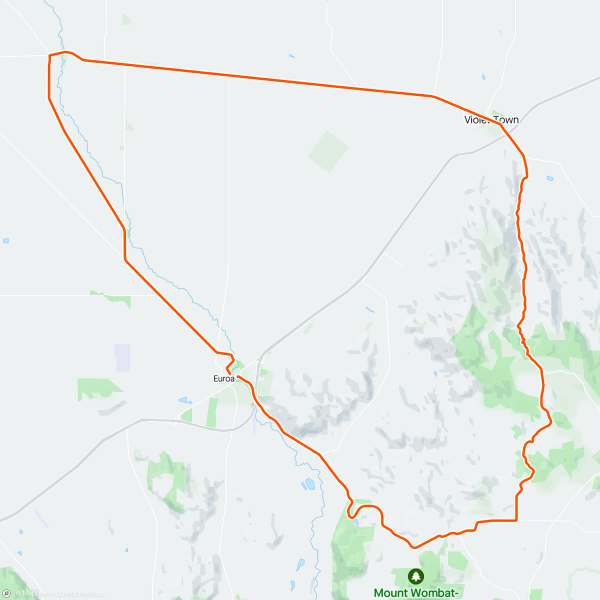 Map of the activity, Ride the Ranges 2024 85k