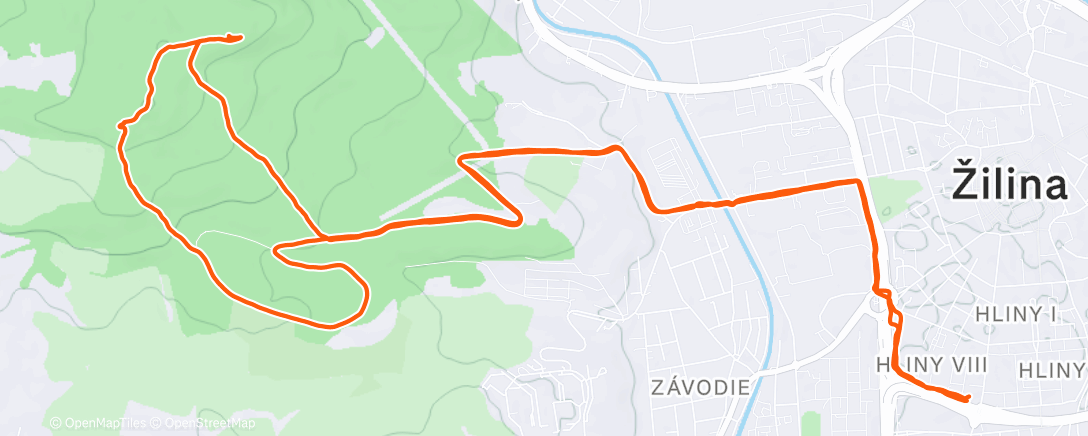 Map of the activity, Xmas hilly quickie