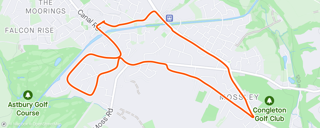 Map of the activity, Afternoon Run