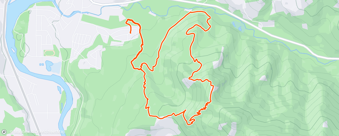 Map of the activity, Late birthday ride with my dad