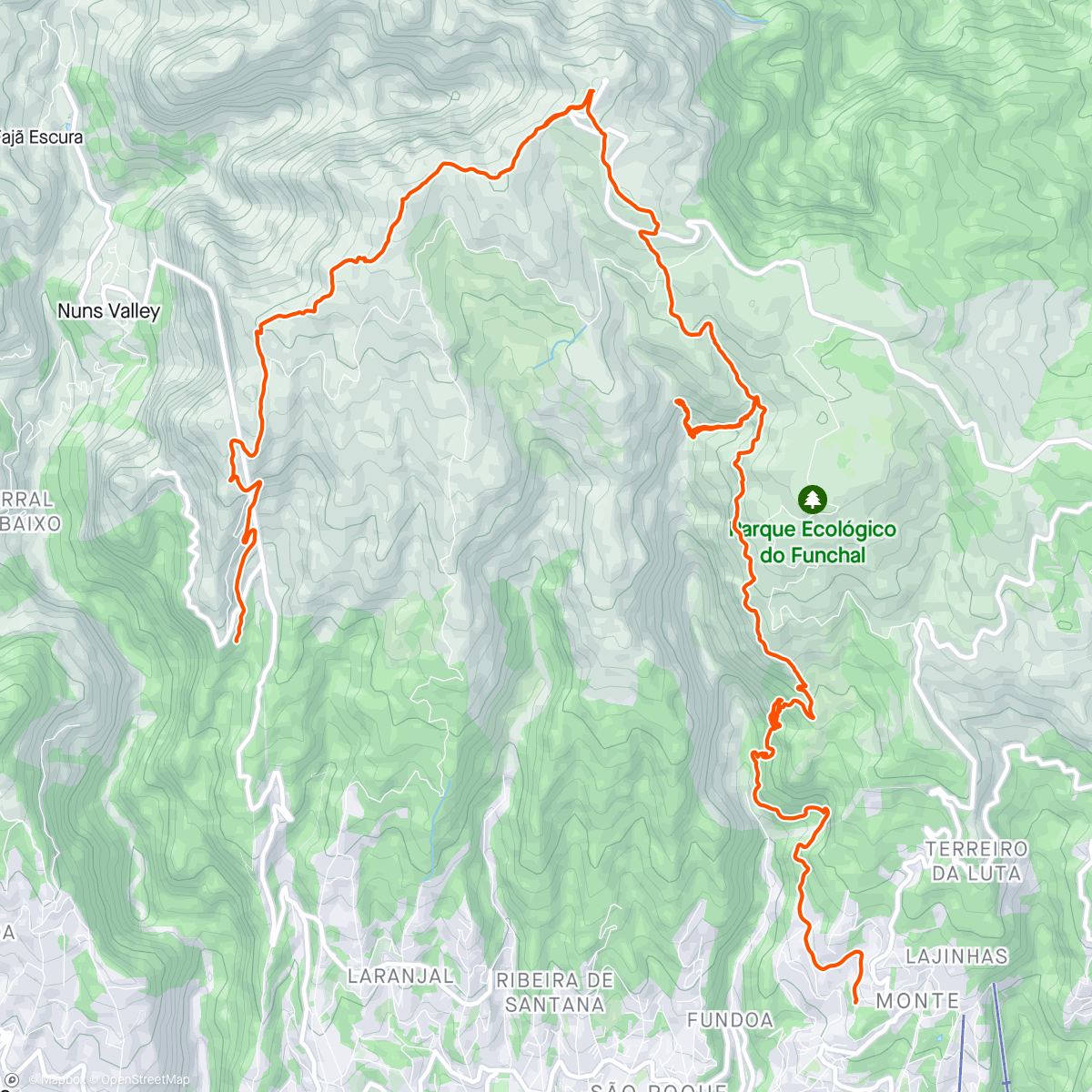 Map of the activity, Adventure Run with Gediminas