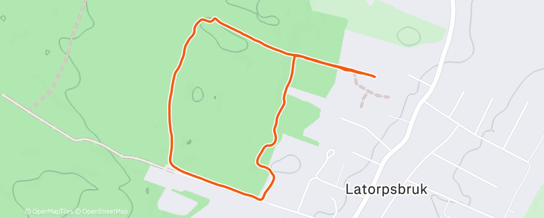 Map of the activity, Afternoon Run