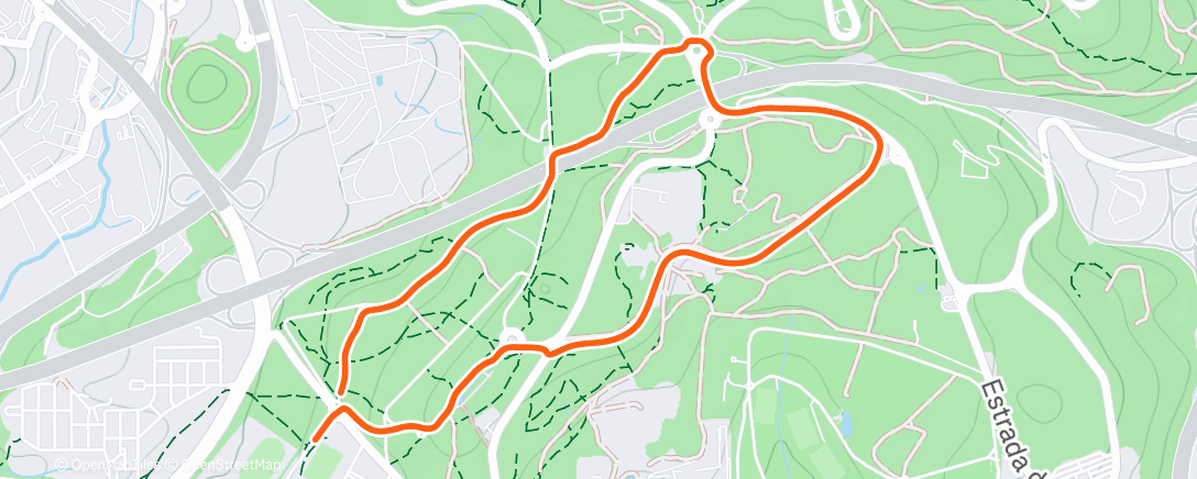 Map of the activity, Slow start - 4.7 km