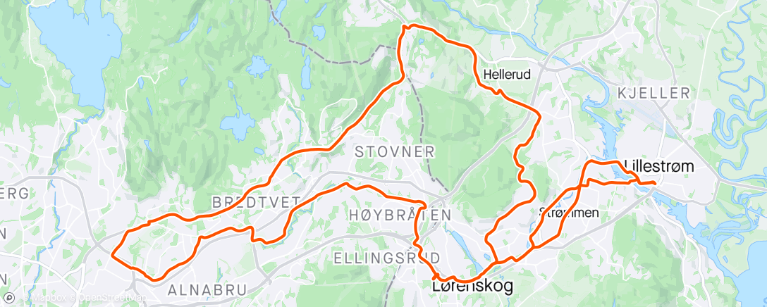 「Tur med Sykkelopplevelser」活動的地圖