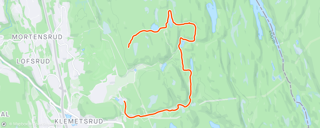Map of the activity, Østmarka