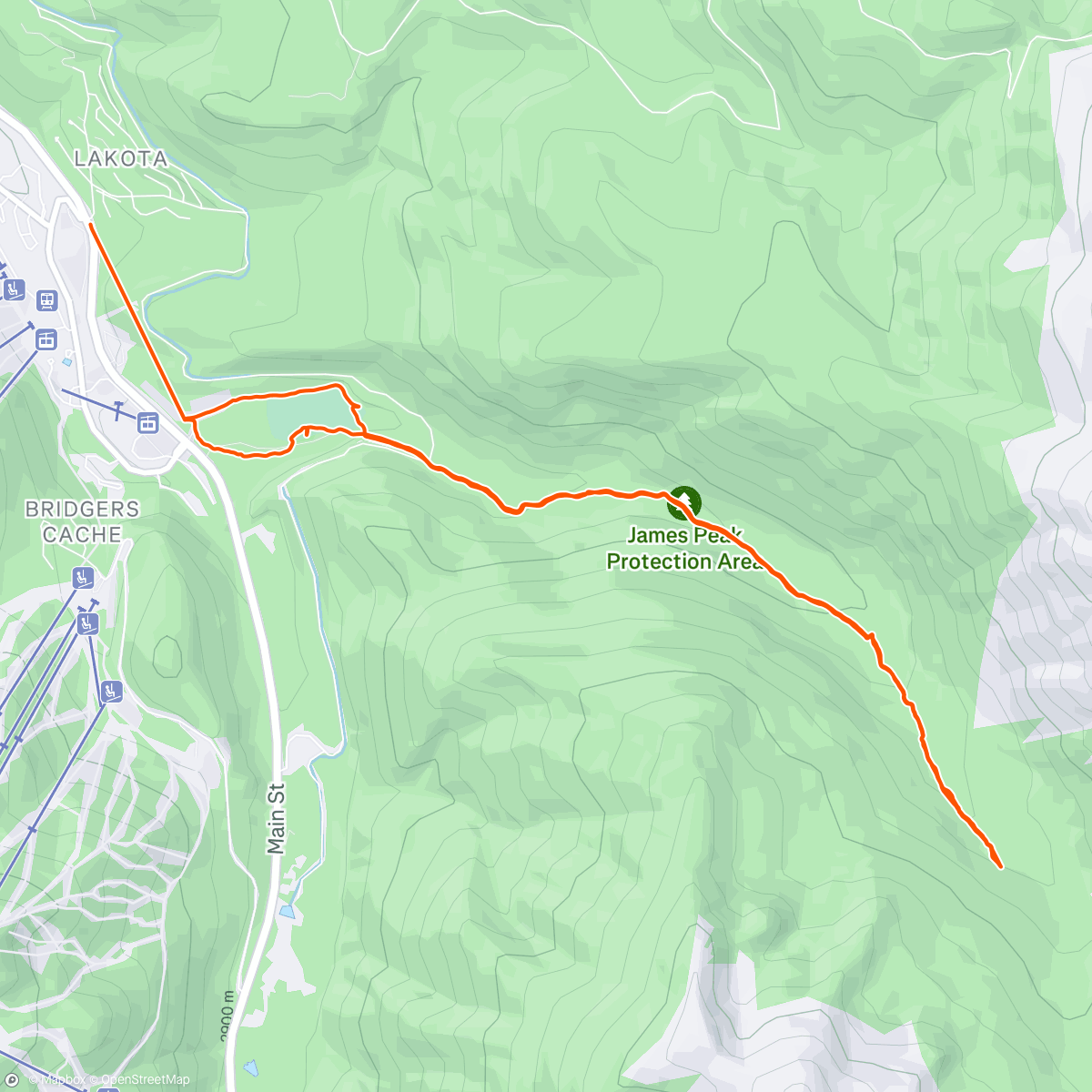 Map of the activity, Jim Creek Trail