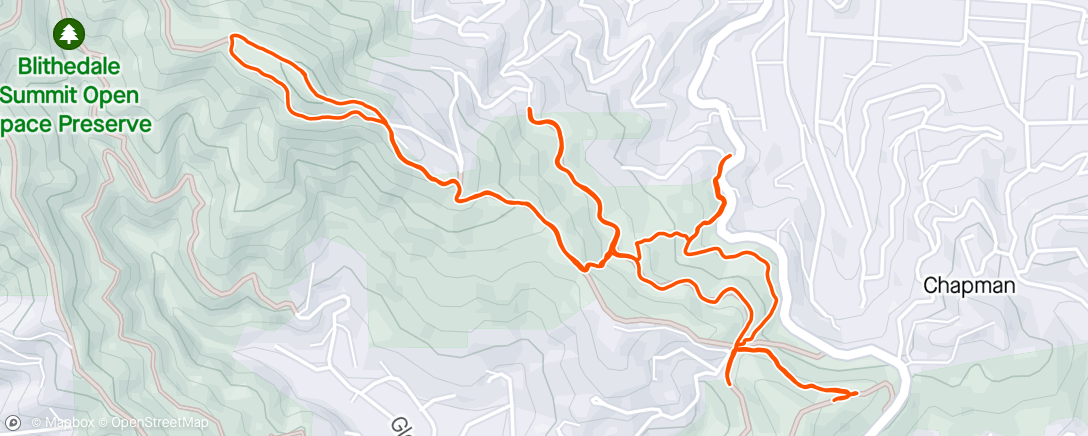 Map of the activity, hike + weekend calls