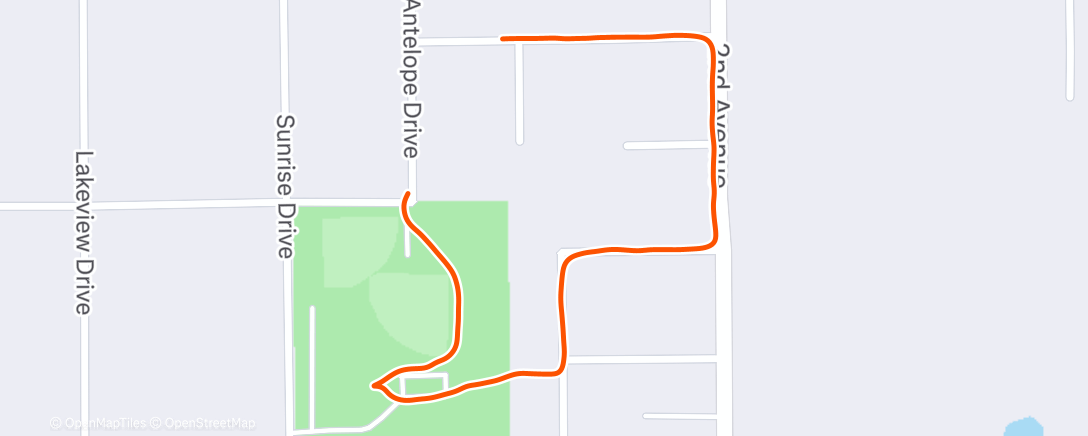 Map of the activity, Afternoon Walk