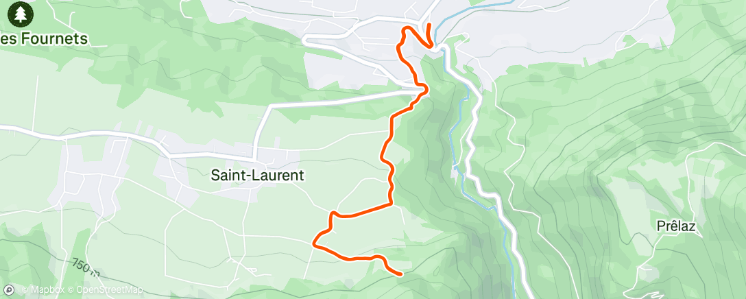 アクティビティ「Course à pied le midi」の地図