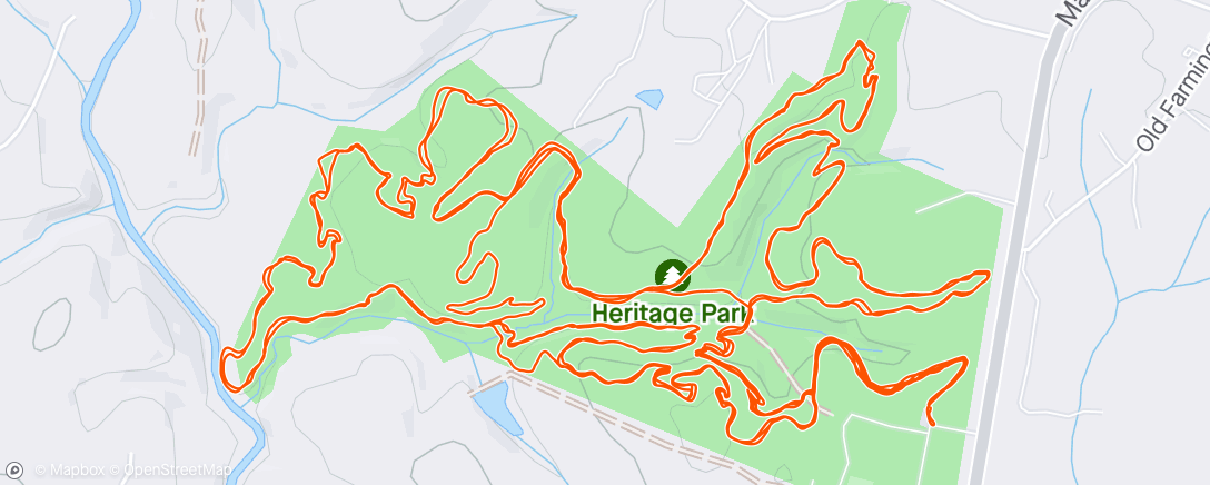 Map of the activity, Heritage MTB solo