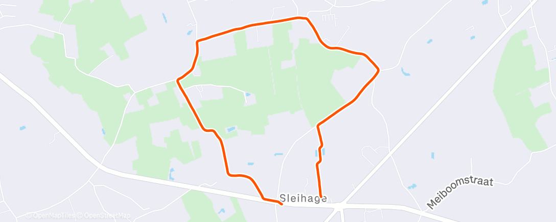 Map of the activity, Morning Run